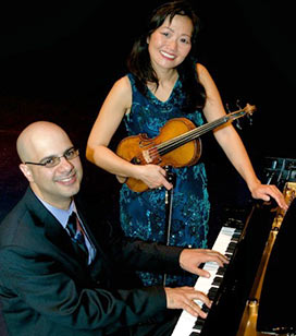 With pianist Dror Biran following a recital at the Mizel&nbsp;Center in Denver